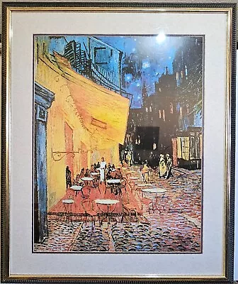 Vincent Van Gogh Cafe Terrace At Night 1888 36x31  Custom Framed  Print Paris • $300