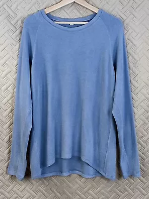 Uniqlo Heattech Long Sleeve Fleece Top Blouse Crew Neck Pale Light Blue XL • £15