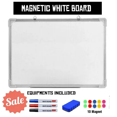 Magnetic Whiteboard Dry Wipe White Board For Office School Home Small & Large • £61.99