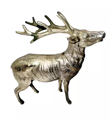 Cast Metal Reindeer | Vintage Silver Reindeer | Christmas | Made In Japan 4.5” • $15.99