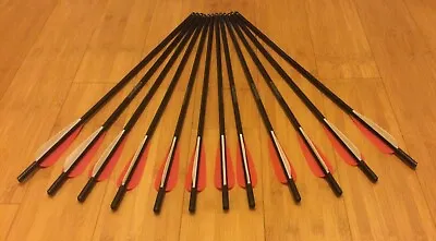 $16 • Buy 20 Inch Aluminum Crossbow Bolts  Arrows~12 Pcs   half-moon Nock 