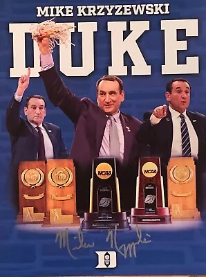 Mike Krzyzewski Coach K Autographed 8.5x11 Photo Duke Blue Devils • $125