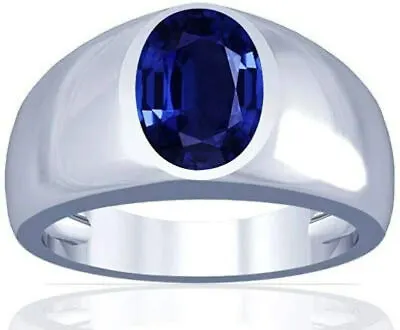 Natural Blue Sapphire Ring For Men In 925 Sterling Silver Halloween Gift Men • $99