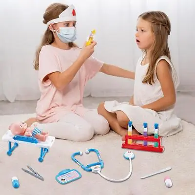 Pretend Doctor Medical Kit Playset For Kids Educational Learning Perfect Gift  • £15.98