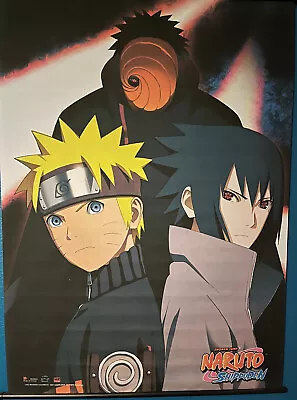 Wall Scroll Anime Poster Used Sasuke Naruto Obito (Toby) 44x31 Naruto Shippuden • $10