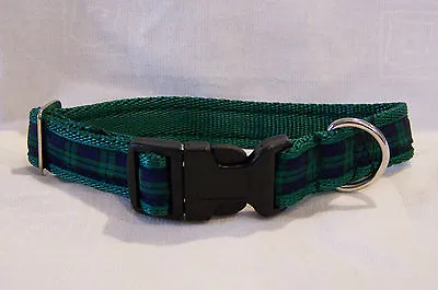 Blackwatch Scottish Green Tartan Dog Collar Or Set S M L Handmade In Scotland • £12.99