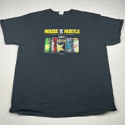 House Of Hustle T Shirt Mens XL Rockstar/MTN Dew Energy Drink Tee Out Fuel Black • $7.99