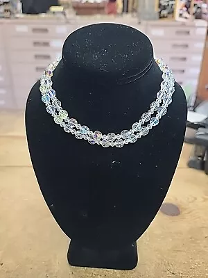 Swarovski Aurora Borealis Crystal Necklace! Beautiful! Vintage C11 • $29.50