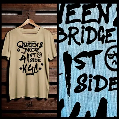 Hip Hop T-shirt 90s Rap Music Underground Cypha Brooklyn Queens XL Tan Tee • $19.99