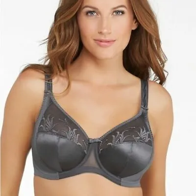 Elomi  34K  Anthracite Caitlyn  FULL CUP Side Support  Underwire Bra #8030 NWT • $42.95