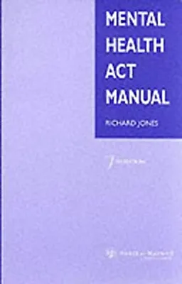Mental Health Act Manual Paperback Richard Jones • £4.73