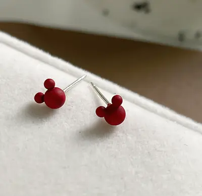 Tiny Red Disney Mickey Mouse Stud Earrings • $8.99