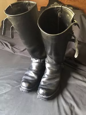 Wesco Harness Boots 20  High Size 13 Leather Lined Harley Biker Worn • $600