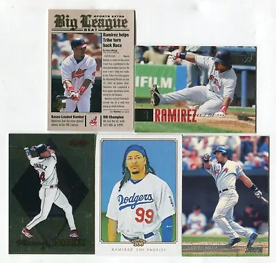 Manny Ramirez 5 Baseball Card Lot INDIANS RED WHITE SOX DODGERS RAYS (LOT 33) • $1.99