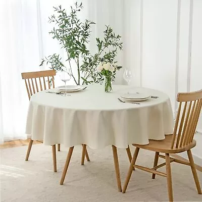 Maxmill Rectangle Slubby Textured Tablecloth Waterproof Spillproof Wrinkle Free  • $41.65