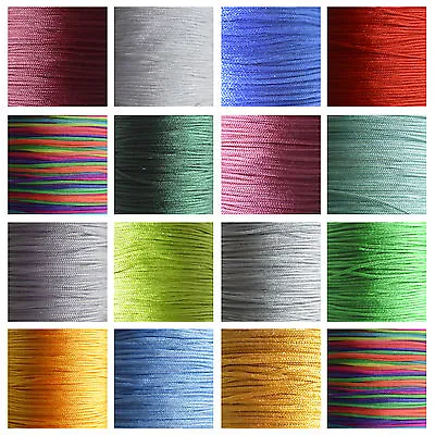 £1.99 • Buy 5/10m Silky Satin Rattail KUMIHIMO Braiding Cord 1mm Thickness Macrame Thread
