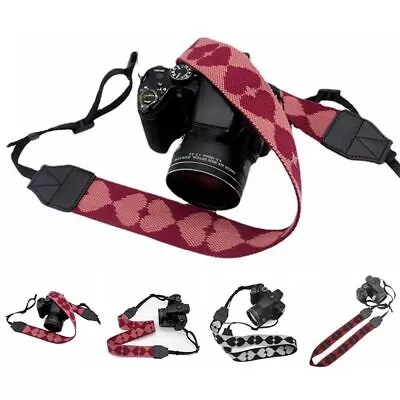 Love Heart Camera Neck Belt Vintage Camera Shoulder Strap  DSLR Digital • $13.20