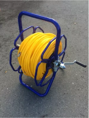 W F P Blue Heavy Duty Metal Hose Reel With 100 M Of 6 Mm Hose • £158.99