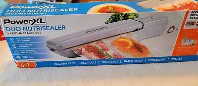 PowerXL Duo NutriSealer Vacuum Sealer - Gray NEW Great Food PRESERVER Prep-pared • $25