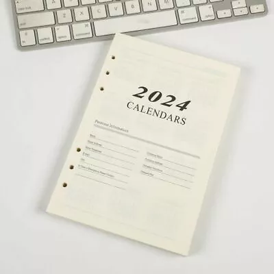 Agenda Organizer 2024 Loose Leaf Notebook Refills A5 Daily Planner  Student • $21.66