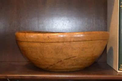 EXCEPTIONAL AMERICAN TURNED BURL TREENWARE BOWL 16.5 Inches 6.5 Deep • $1800