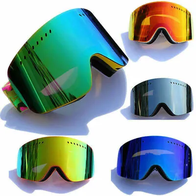 $9.58 • Buy Adult Ski Goggles Snow Anti Fog Dual/Single Lens UV Snowboard Snowmobile Glasses