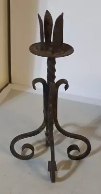 Antique Iron Forged Candle Holder • $0.99