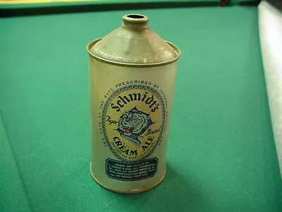 Antique Schmidt's Tiger Cream Ale Quart Cone Top Tin Litho Beer Can Brewery Old • $459