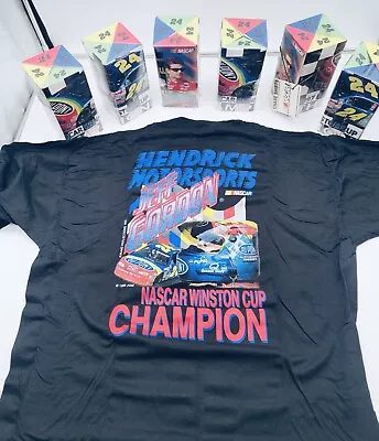 VTG 1997 NASCAR Jeff Gordon #24 Winston Cup Champion Shirt XL NOS AOP 90's RARE • $24.99