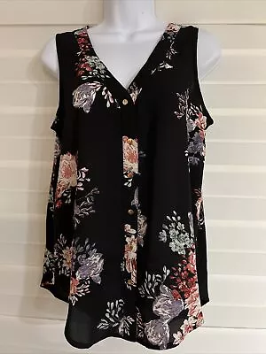 Maurices Women's Multicolor Floral Sleeveless Button-Front Blouse Top Size Small • $11.69