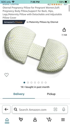 $15 • Buy Oternal Pregnancy Pillow For Pregnant Women,Soft Pregnancy Body Pillow,Support F