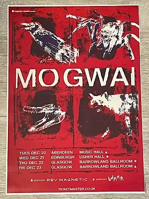 Mogwai — Scottish Tour 2022 Aberdeen/Edinburgh/ Glasgow Show Concert Gig Poster. • $12.37