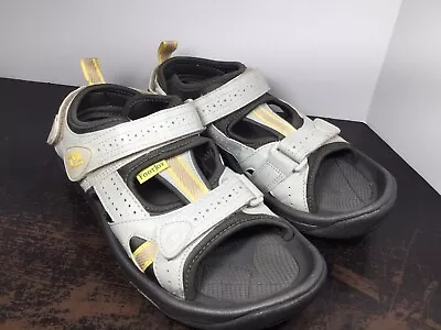 FootJoy Soft Spiked Golf Sandals Men's 10 M Shoes Gray/Yellow Leather FJ  48444  • $29.99