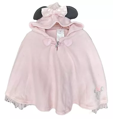 Disney Pink Minnie Mouse Poncho - Size 3T Girls • $11.99