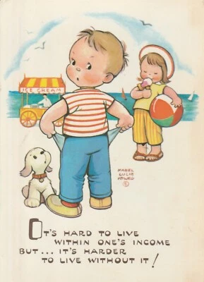 £1.79 • Buy A Artist Signed Mabel Lucie Attwell Old Postcard Comic Children Collecting