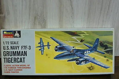 F7F-3 Grumman Tigercat US NAVY 1/72 Monogram Model Kit PA163 - NO DECALS (a2) • $14.95