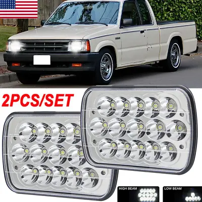 Pair 5x7 7X6  Inch Led Headlights High Low Beam For Mazda B2000 B2200 B2600 RX-7 • $31.99