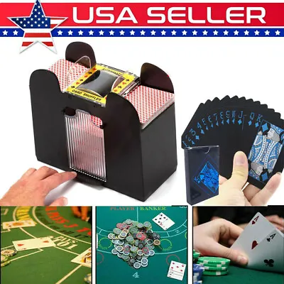 Automatic 6 Deck Card Shuffler Playing For Casino Poker Cards Shuffle Machine US • $18.88