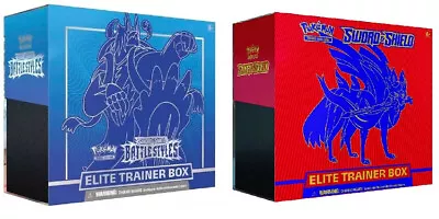 Pokemon Sword And Shield Base Set  2 ETB Zacian & Battle Styles - Factory Sealed • $69