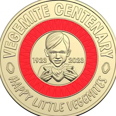 2023 $2 Vegemite Red Happy Little Australian Coloured Two Dollar Coin Queen CIRC • $7.64
