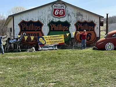 NOS Vintage MASSEY HARRIS 70 80 90 COMBINE Dealer Sales HUGE Tractor Banner Sign • $995.95