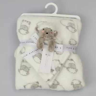 Baby Blanket Plush Fleece Wrap Comforter Blankie Or Rattle Set ~ Pure & Soft Abg • £19.95