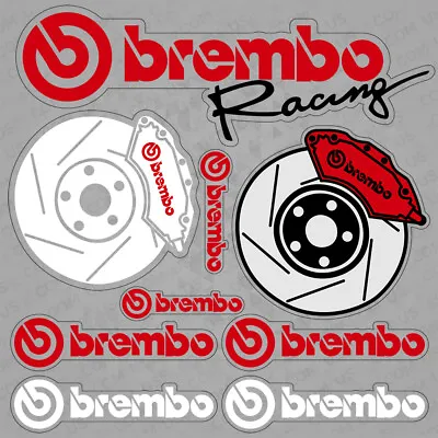 For Car Brake Caliper Brembo Racing Sticker 3D Decal Logo Stripe Decoration Gift • $9.99