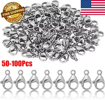 50-100X Lobster Clasps Trigger Jewellery Making Findings Fasteners Xmas Gift US • $2.55