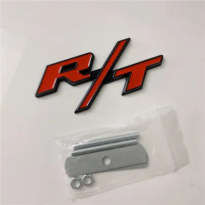 OEM For RT Front Grill Emblems R/T Car Badge Red Silver Nameplate 1966-22 • $10.99