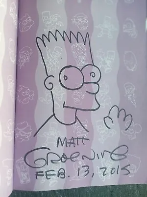 Signed MATT GROENING  BARTMAN The Best Of The Best  With HAND DRAWN SKETCH W/COA • $499.95