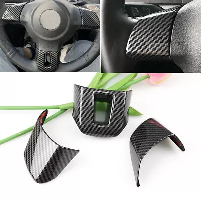 3PCS Carbon Fiber Steering Wheel Trim Frame Cover For VW Jetta Golf MK6 EOS Polo • $11.56