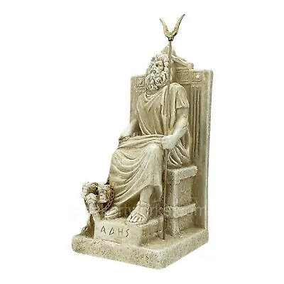 $74.90 • Buy Hades Pluto Greek God Of Underworld Sitting On His Throne & Cerberus Statue