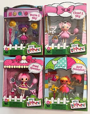 Mini Lalaloopsy Dolls Storm E Sky Cloud E Sky Jewel & April Set Of 4 New! • $43.99