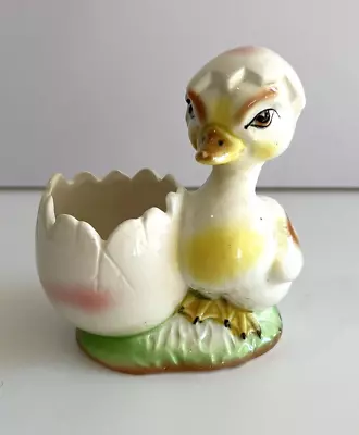 Vintage Ceramic Decorative Easter Egg Holder With Cute Duckling • $30